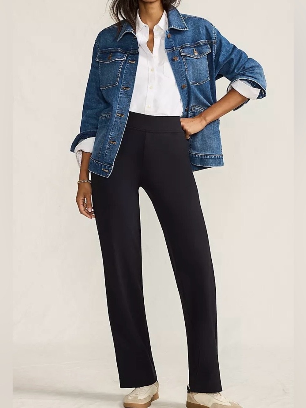 Lands’ End Women's Starfish Mid Rise Pull On Pants Black Size 3X(24W-26W)